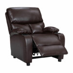 Armchair relax with cupholder Gartia PU brown 79x94x102cm - Image 2