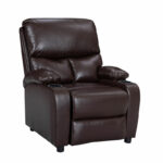 Armchair relax with cupholder Gartia PU brown 79x94x102cm
