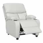 Armchair relax with cupholder Gartia PU white - Image 2