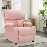 Armchair relax with cupholder Gartia velvet in rotten apple color 79x94x102cm - Image 2