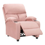 Armchair relax with cupholder Gartia velvet in rotten apple color 79x94x102cm - Image 3