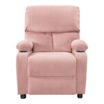 Armchair relax with cupholder Gartia velvet in rotten apple color 79x94x102cm - Image 5