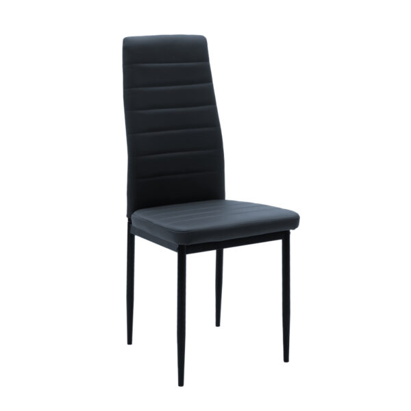 Chair Parker PU anthracite-black leg 42x48x98cm