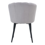Chair Esme metal black legs - velvet in grey color 61x55x84cm - Image 4