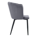 Esme chair anthracite velvet-leg black metal 61x55x84cm - Слика 3