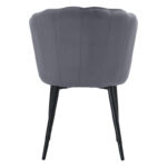 Esme chair anthracite velvet-leg black metal 61x55x84cm - Слика 4