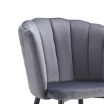 Esme chair anthracite velvet-leg black metal 61x55x84cm - Слика 5