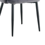 Esme chair anthracite velvet-leg black metal 61x55x84cm - Слика 6