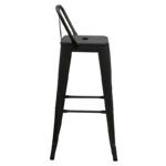 Bar stool with backrest Utopia metal black 42x42x97cm - Image 3