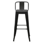 Bar stool with backrest Utopia metal black 42x42x97cm - Image 4