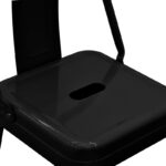 Bar stool with backrest Utopia metal black 42x42x97cm - Image 6