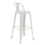 Bar stool with backrest Utopia metal white 42x42x97cm - Слика 2