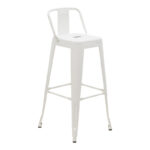 Bar stool with backrest Utopia metal white 42x42x97cm