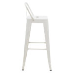 Bar stool with backrest Utopia metal white 42x42x97cm - Слика 3