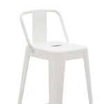 Bar stool with backrest Utopia metal white 42x42x97cm - Слика 5