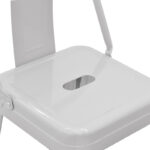 Bar stool with backrest Utopia metal white 42x42x97cm - Слика 6