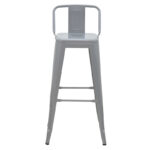 Bar stool with backrest Utopia metal grey matte 42x42x97cm - Image 4