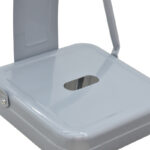 Bar stool with backrest Utopia metal grey matte 42x42x97cm - Image 5