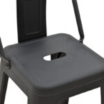 Bar stool with backrest Utopia metal black matte 42x42x97cm - Слика 5