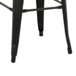 Bar stool with backrest Utopia metal black matte 42x42x97cm - Слика 6