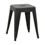 Stool Utopia metal black matte 30x30x45cm