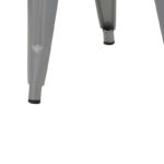 Stool Utopia metal grey matte 30x30x45cm - Image 4