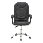 Office chair manager Kardi black pu 66x64x117cm - Image 4