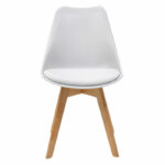 Chair Gaston PP-PU white-natural leg 48x55x83cm - Слика 4
