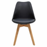 Chair Gaston PP-PU black-natural leg 48x55x83cm - Слика 4