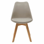 Chair Gaston PP-PU grey-natural leg 48x55x83cm - Слика 4