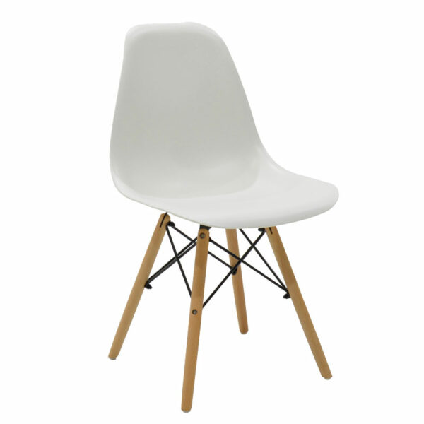 Chair Julita PP white-natural leg 46x50x82cm