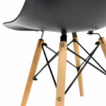 Chair Julita PP black-natural leg 46x50x82cm - Слика 6