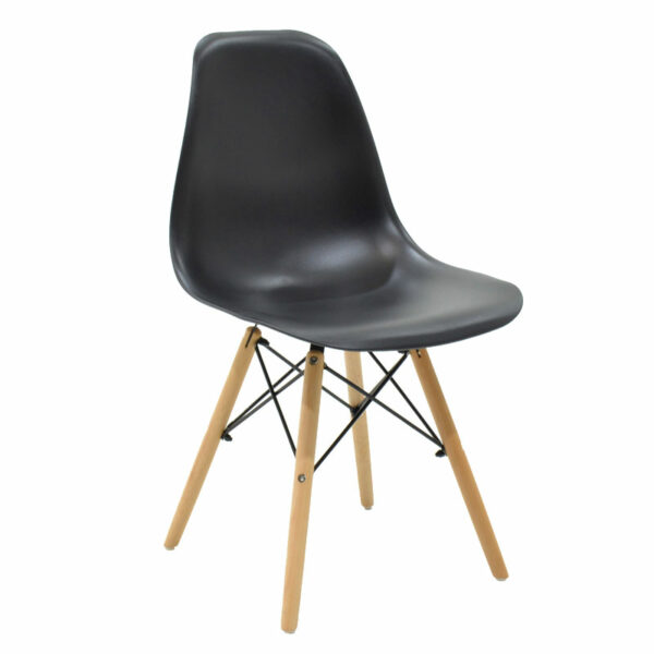 Chair Julita PP black-natural leg 46x50x82cm