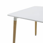 Dining table Natali MDF top white-natural legs 80x80x76cm - Слика 3