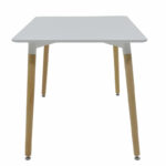 Dining table Natali MDF top white-natural legs 120x80x76cm - Слика 3