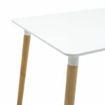 Dining table Natali MDF top white-natural legs 120x80x76cm - Слика 5