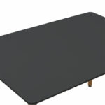 Dining table Natali MDF top black-natural legs 120x80x76cm - Слика 3