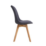 Chair Gaston dark grey pp-fabric-wooden natural 48x55x83cm - Слика 3