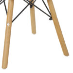 Julita children's table white mdf and natural beech wood Φ60x51cm - Слика 3