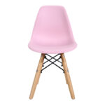 Julita chair for children PP pink pp and natural beech wood 35x31x57.5cm - Image 3