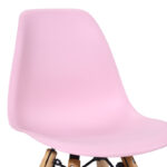 Julita chair for children PP pink pp and natural beech wood 35x31x57.5cm - Image 4