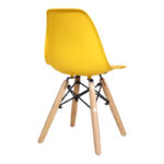 Julita chair for children PP yellow pp and natural beech wood 35x31x57.5cm - Image 2