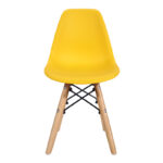 Julita chair for children PP yellow pp and natural beech wood 35x31x57.5cm - Image 3