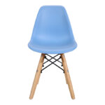 Julita chair for children PP blue pp and natural beech wood 35x31x57.5cm - Слика 3