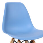 Julita chair for children PP blue pp and natural beech wood 35x31x57.5cm - Слика 4