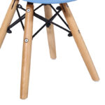 Julita chair for children PP blue pp and natural beech wood 35x31x57.5cm - Слика 5