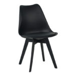 Стол Gaston I PP-PU во црна боја 48.5x53.5x81.5 см