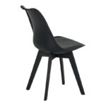 Chair Gaston I PP-PU in black color 48.5x53.5x81.5cm - Слика 3