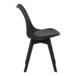 Chair Gaston I PP-PU in black color 48.5x53.5x81.5cm - Слика 4