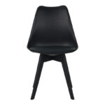Chair Gaston I PP-PU in black color 48.5x53.5x81.5cm - Слика 5